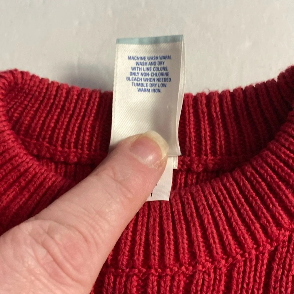 Old Navy Rib Knit Pullover Sweater, Cotton, Sz 3-6 Mon, Y2K, 2002, Vintage - Picture 3 of 9